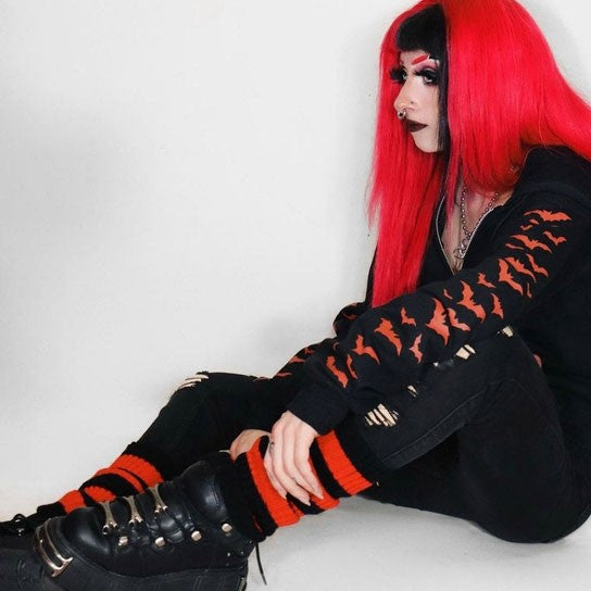 Bloodthirst Striped Leg Warmers