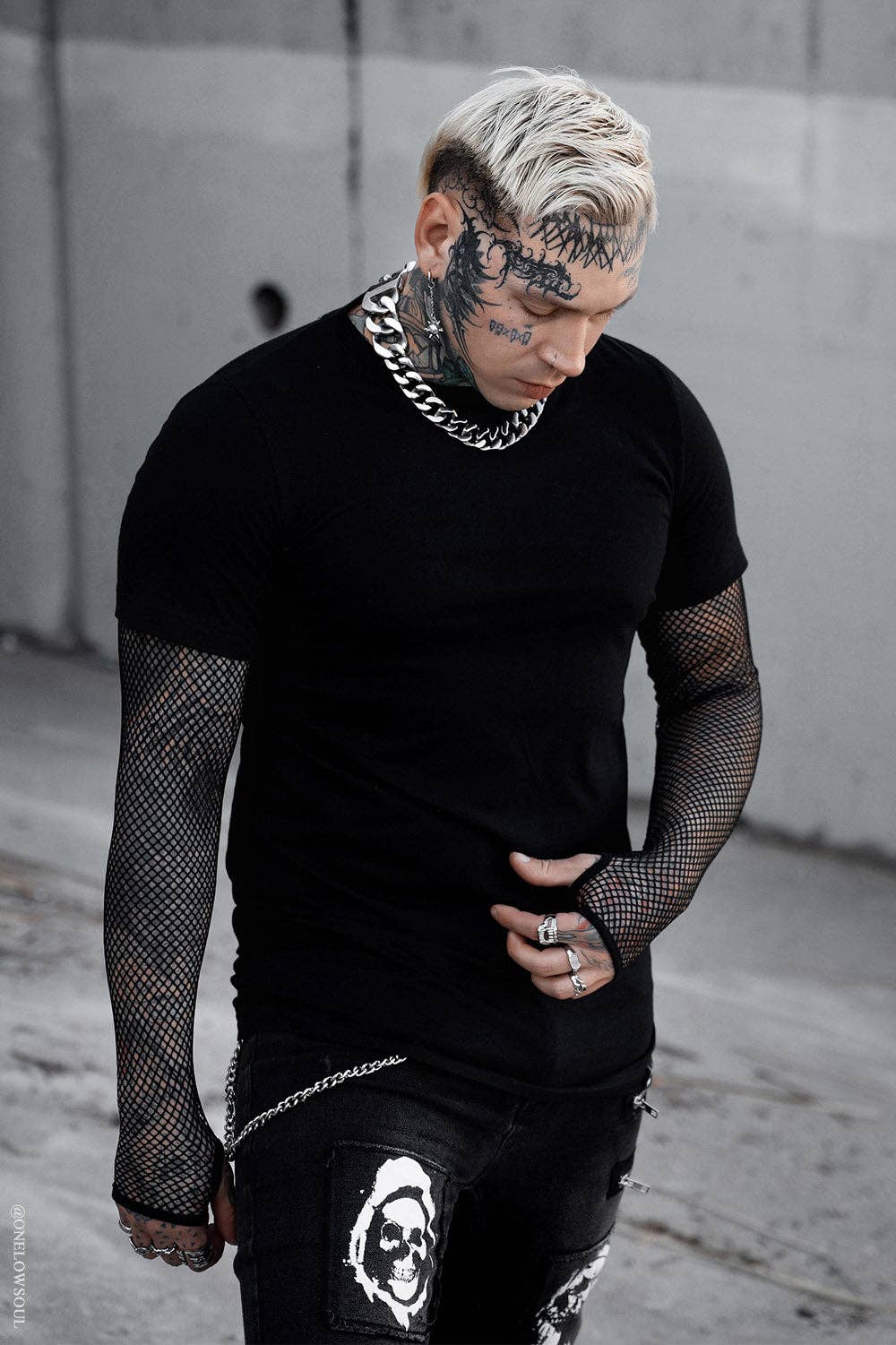 Graveyard Goth Fishnet Long Sleeve
