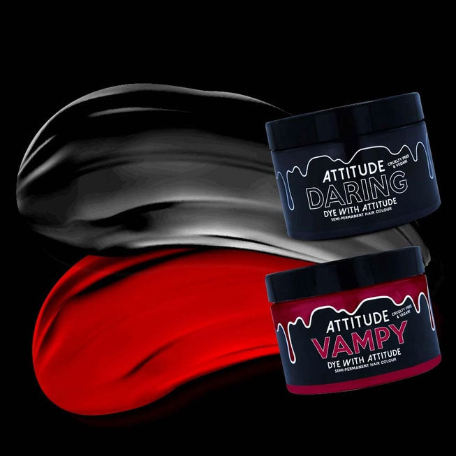 Blood Moon Black/Red Attitude Hair Dye Duo