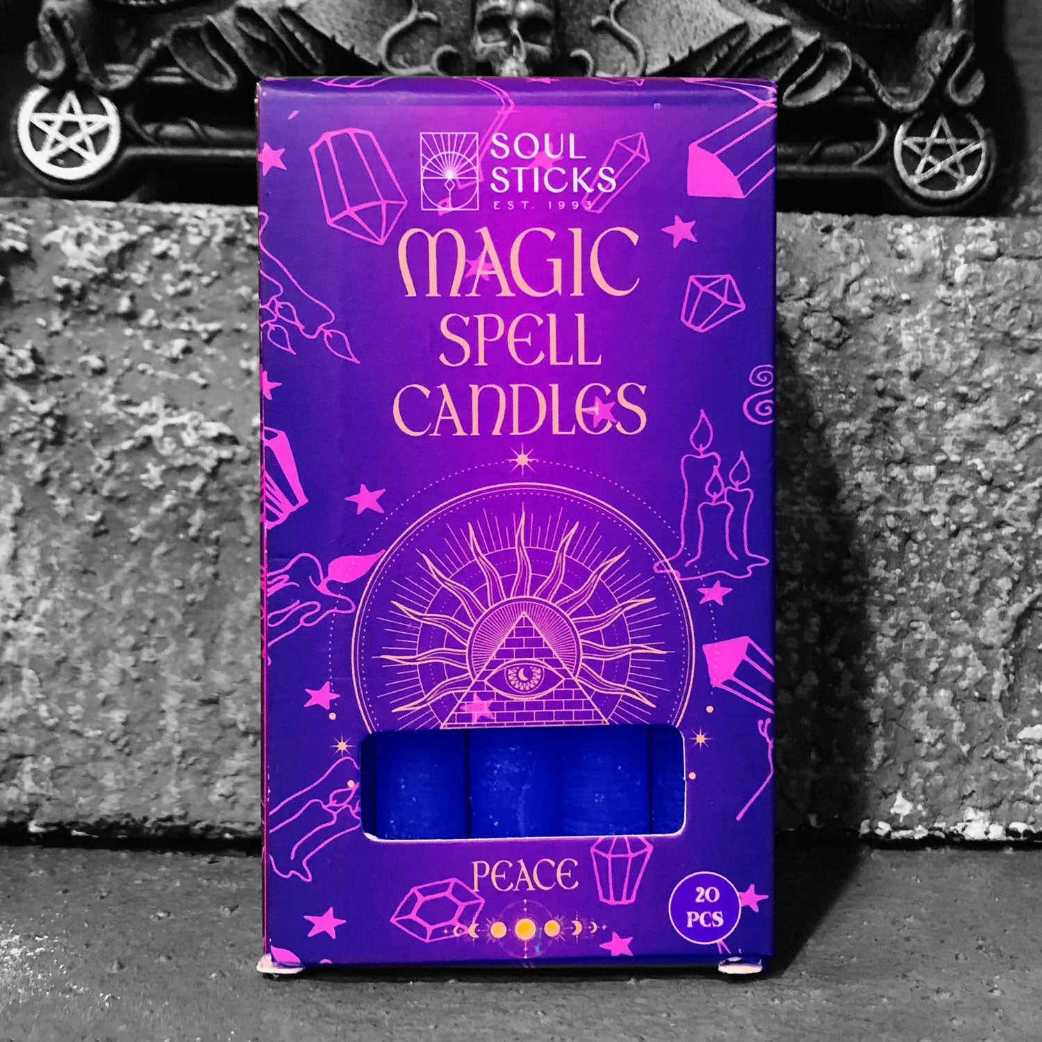 Spell Ritual Mini Candles - 20pk Peace: Purple