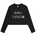Hail Santa Long Sleeve Crop Top