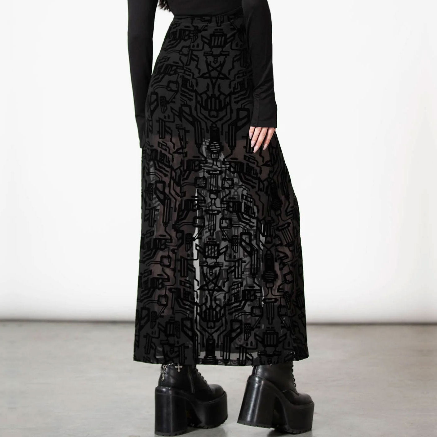 Charged Split Maxi Skirt