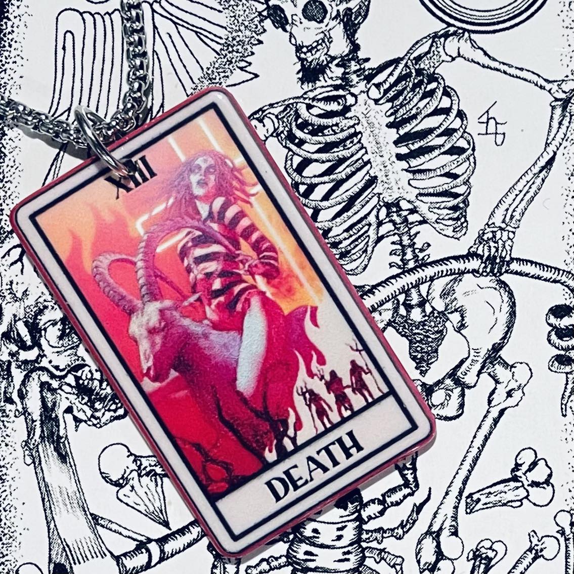 Horror Tarot Death Necklace