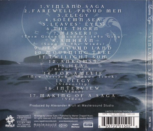 LEAVES' EYES Vinland Saga CD Ltd Ed Digipak (2005)