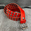 Red Rebel Double Riveted Leather Belt (Medium)