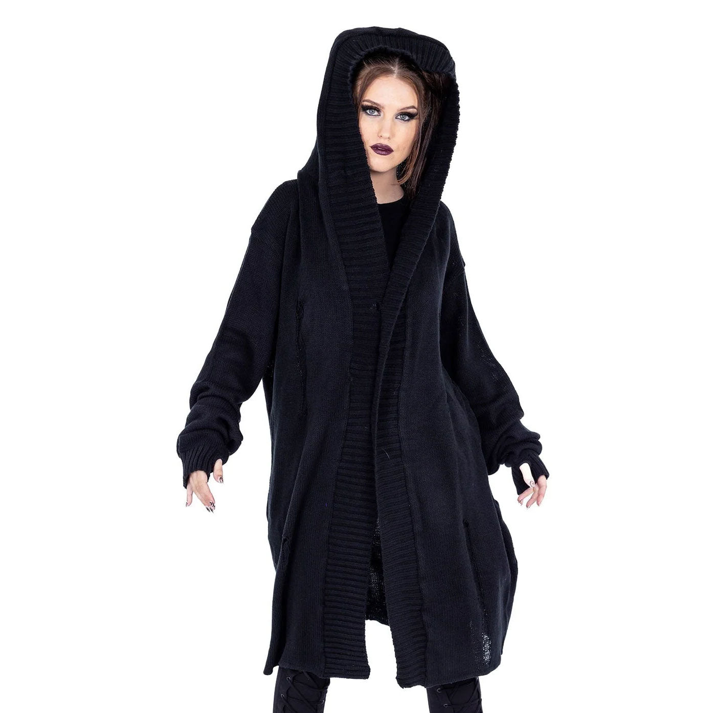 Axel's Distress Hooded Cardigan