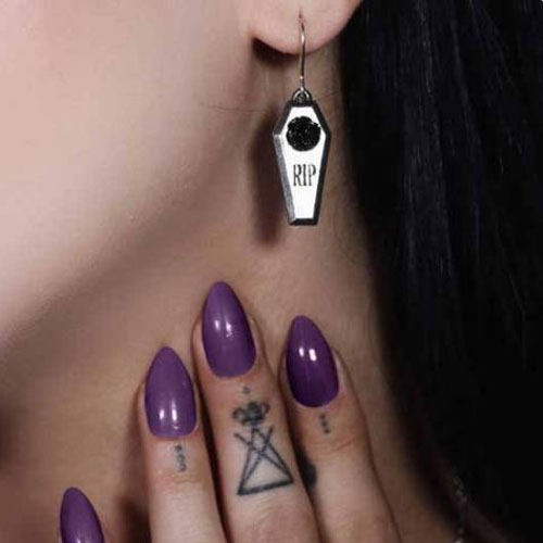 RIP Coffin Dropper Earrings