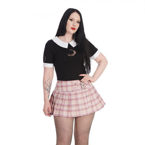 Dark Doll Pastel Sweet Killer Tartan Mini Skirt