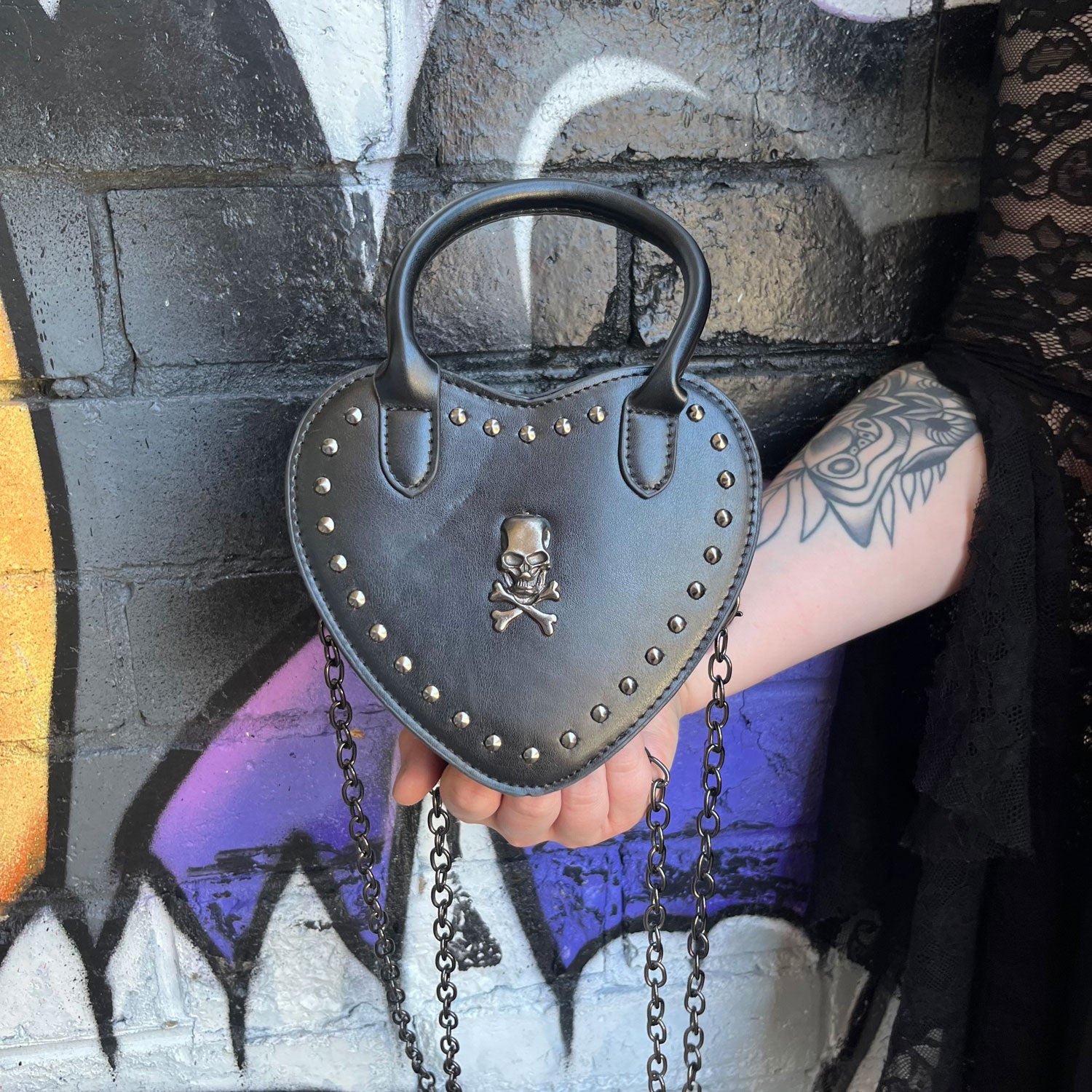Grim Desire Heart-Shaped Crossbody Bag