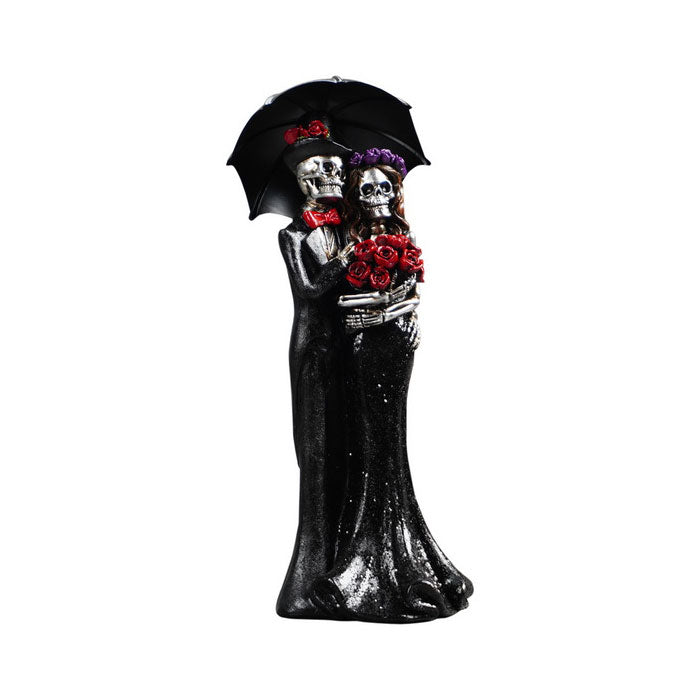 Mourning After Skeleton Embrace Statue