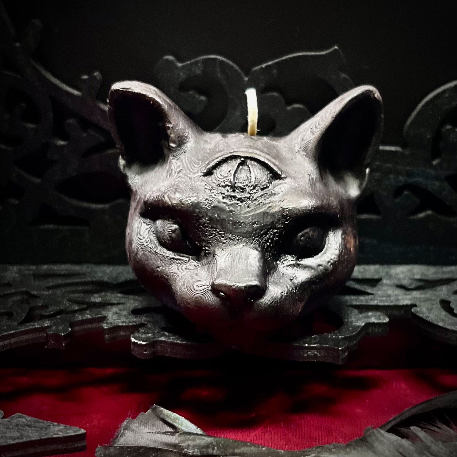 All Seeing Mystical Kitty Candle