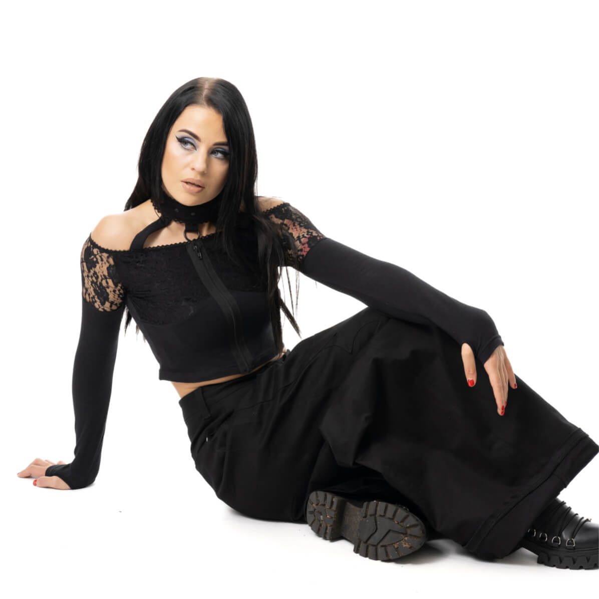 Katriel Lace Peeker Top