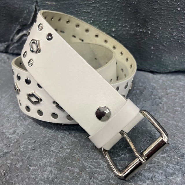 Irreg-Hexa Ghost Leather Belt