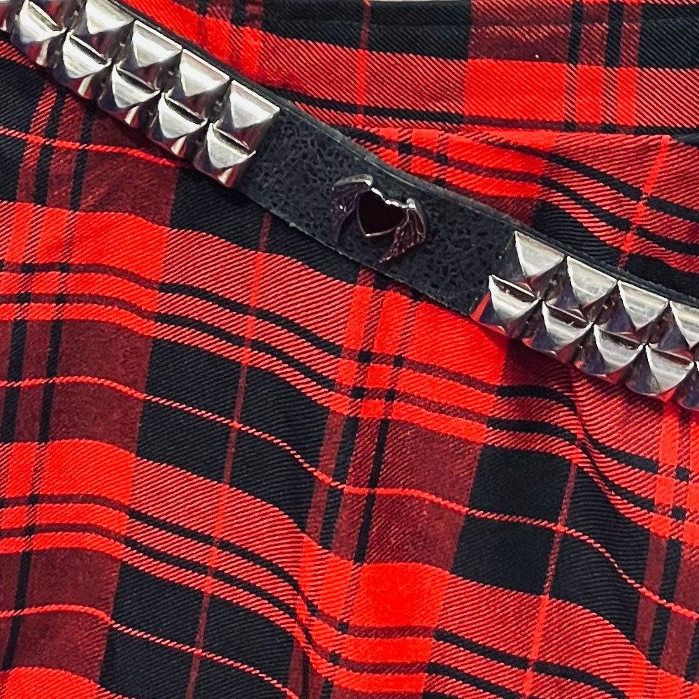 Teutonic Black Heart Studded Leather Belt