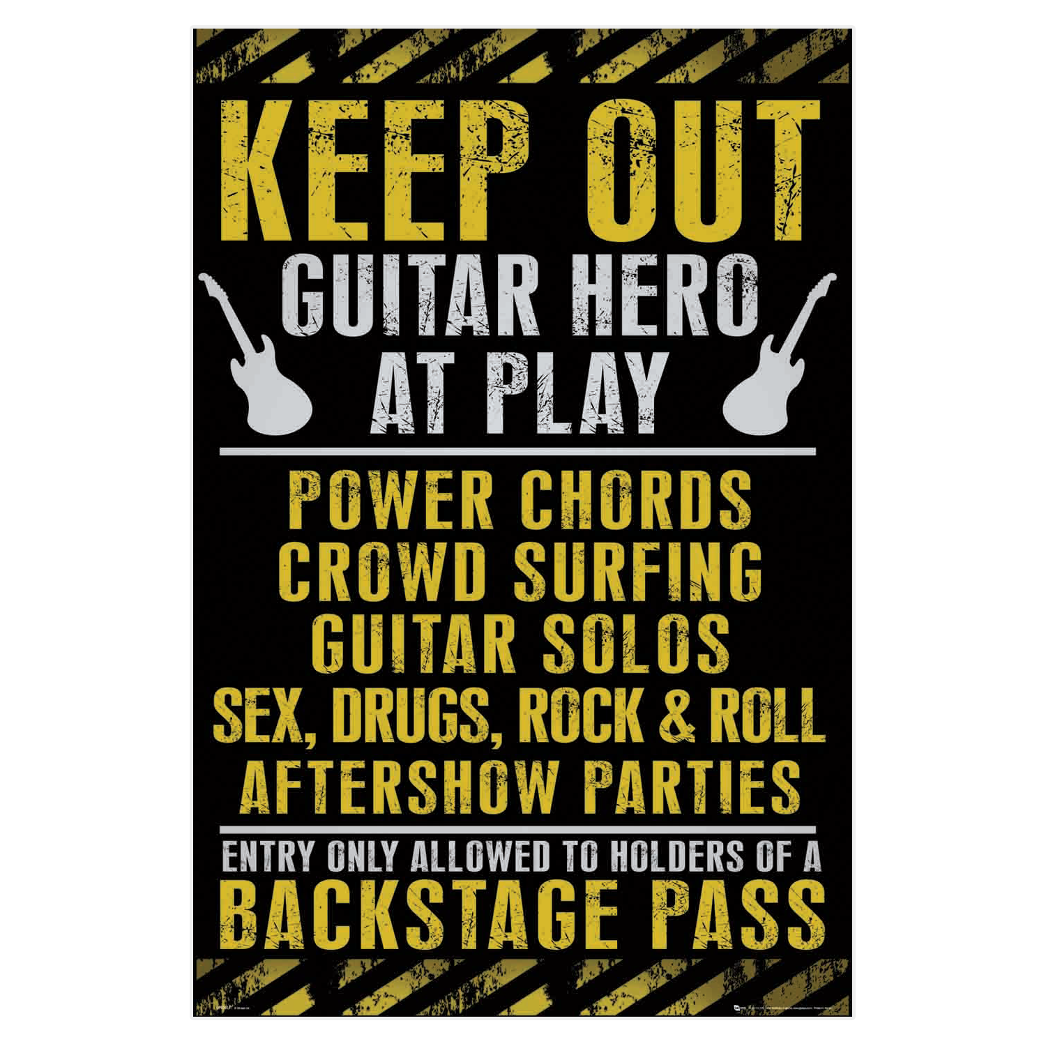 Keep Out Guitar Hero Poster 022