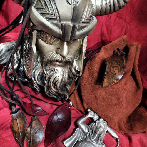 Rune Leather Pendant Necklace