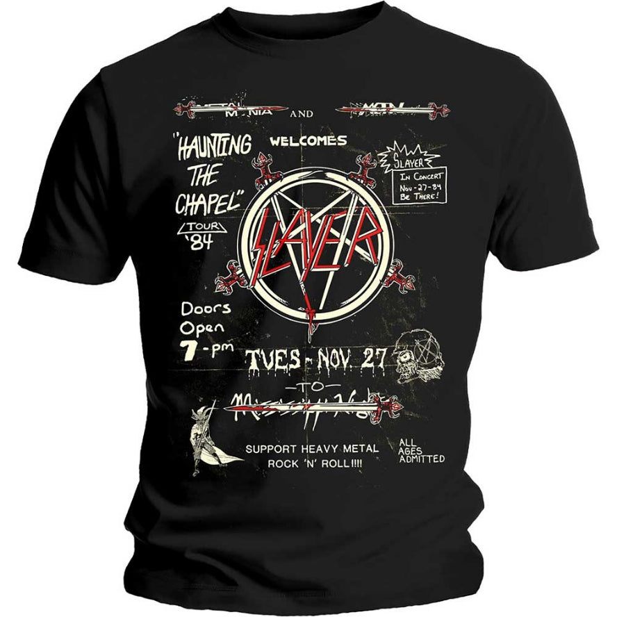 SLAYER Haunting the Chapel Flyer Tee
