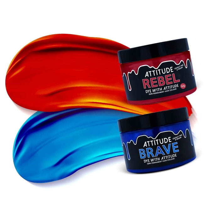 Harley Red/Blue Attitude Hair Dye Duo