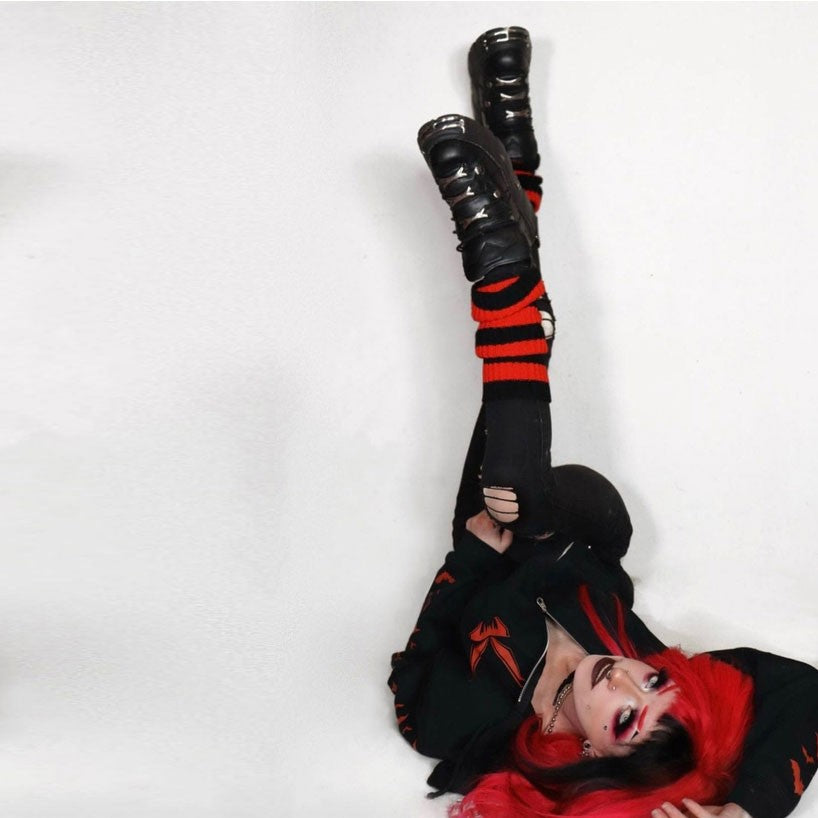 Bloodthirst Striped Leg Warmers