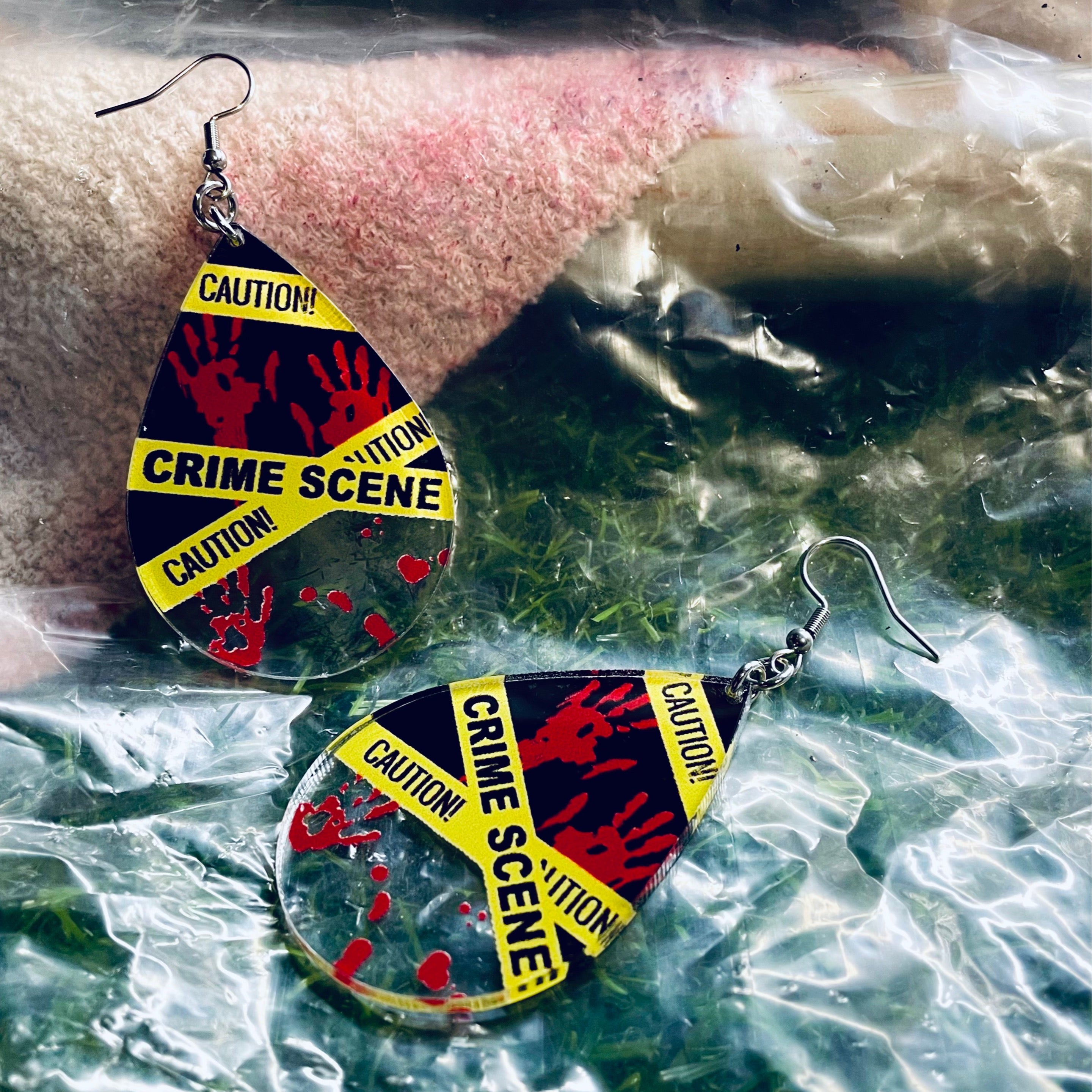 Crime Scene Earrings