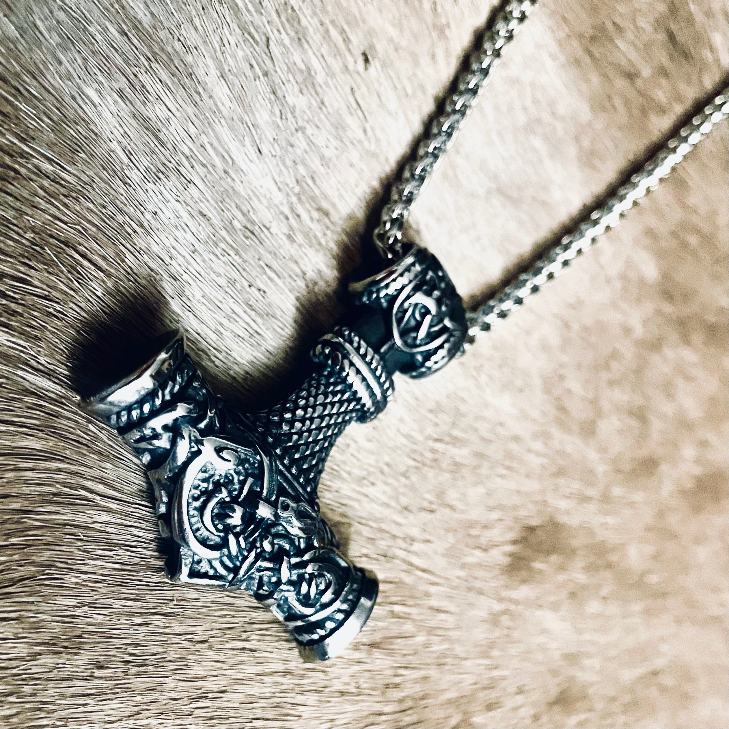 Mjölnir Thors Hammer of the Gods Necklace