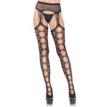 Hex Net Garter Tights