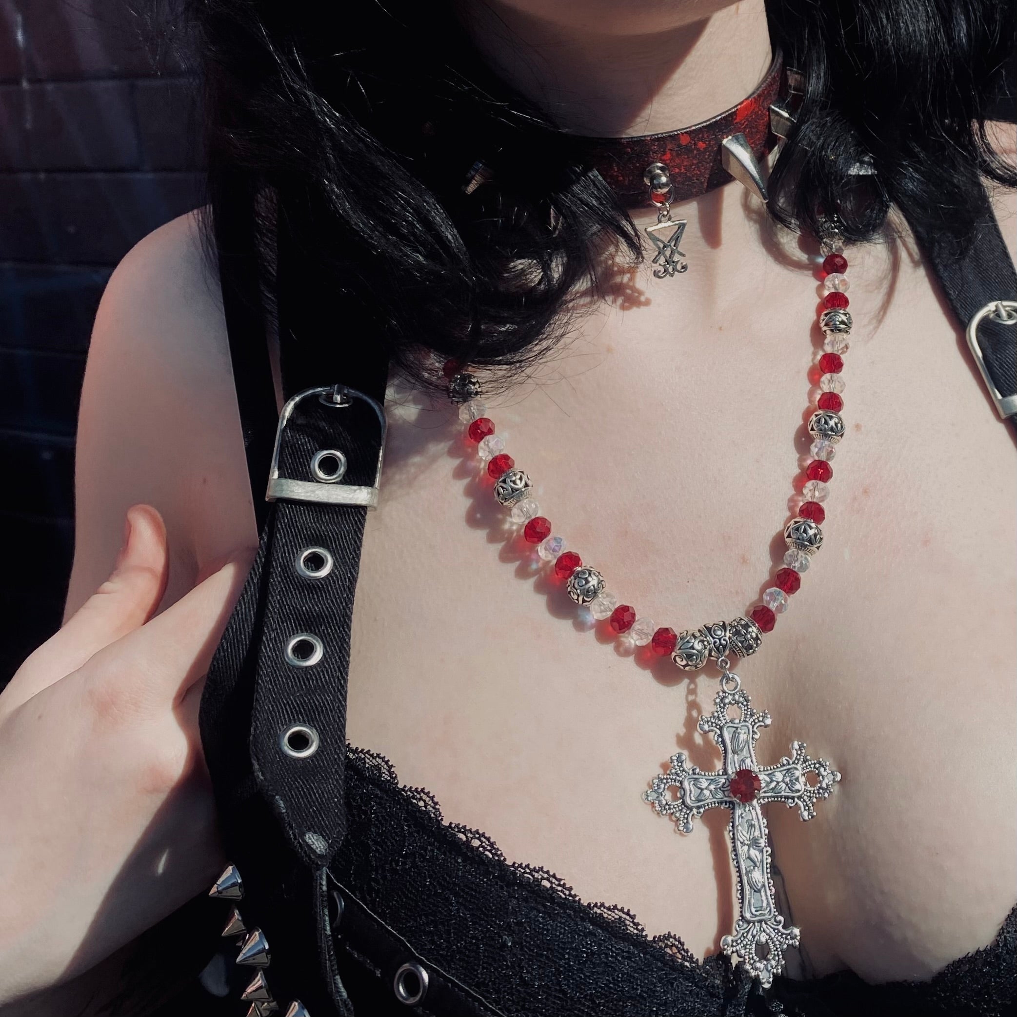 Sanguine Rites Cross Necklace