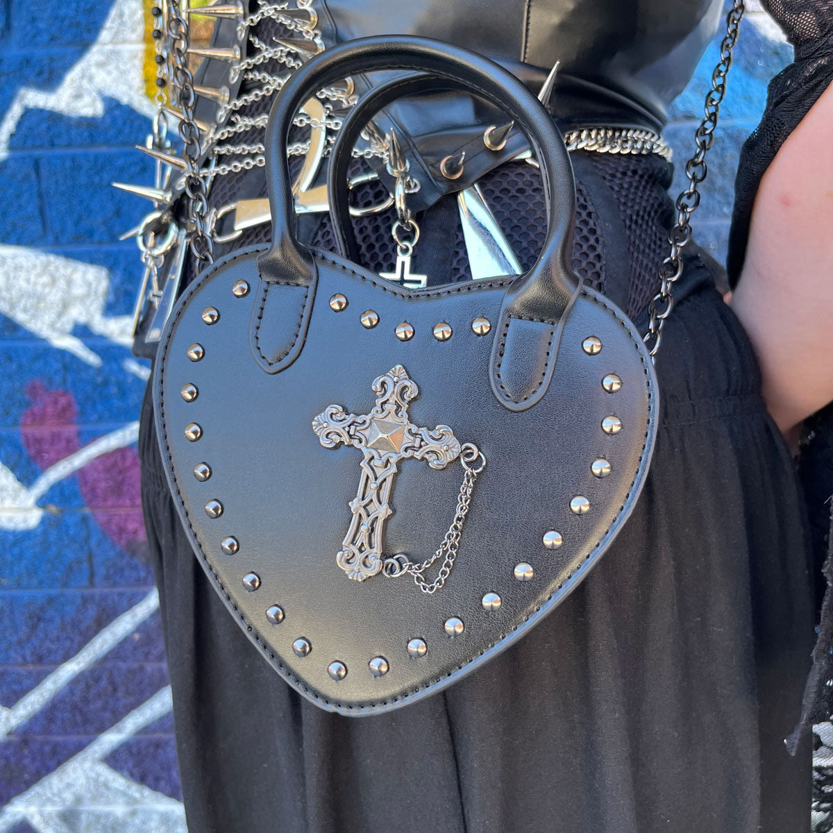 Dark Desire Heart-Shaped Crossbody Bag