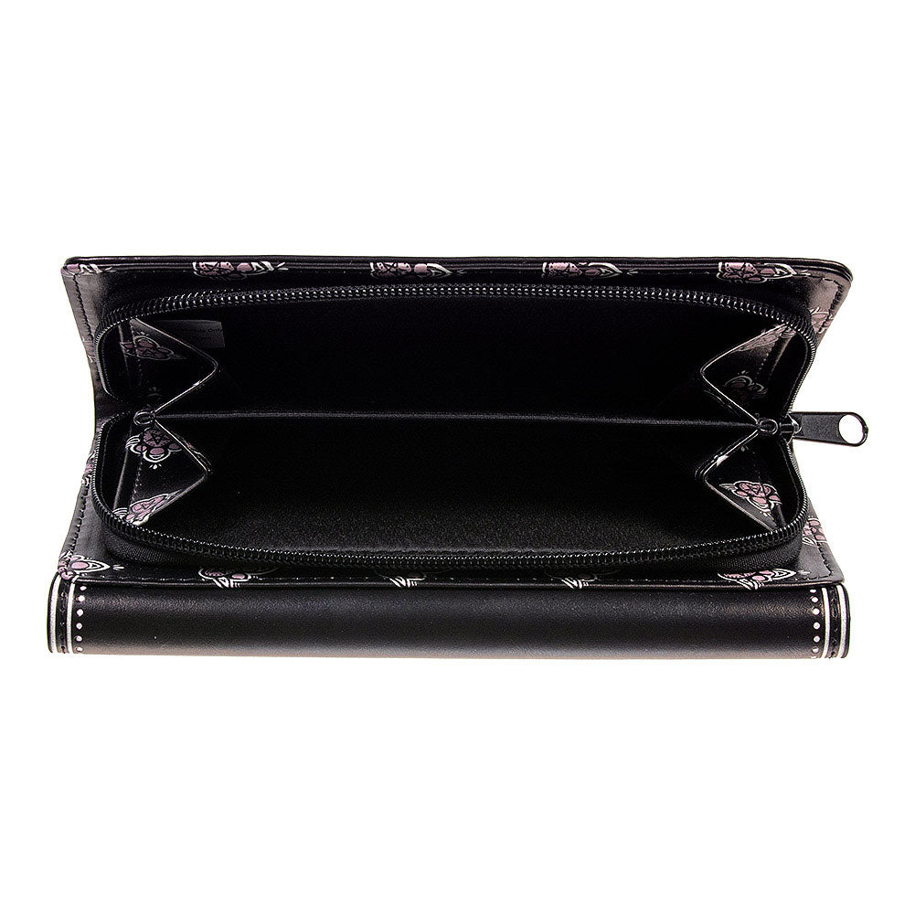 Malpuss Black Bat Cat Embossed Wallet