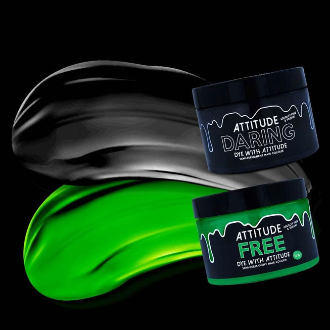 NuMetal Black/Green Attitude Hair Dye Duo
