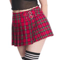 Dark Doll Red Tartan Mini Skirt