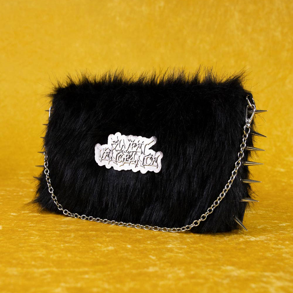 Hell Spike Faux Fur Handbag