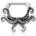 Nipple Bar Krackens Tentacle Hinged Clicker Surgical Steel