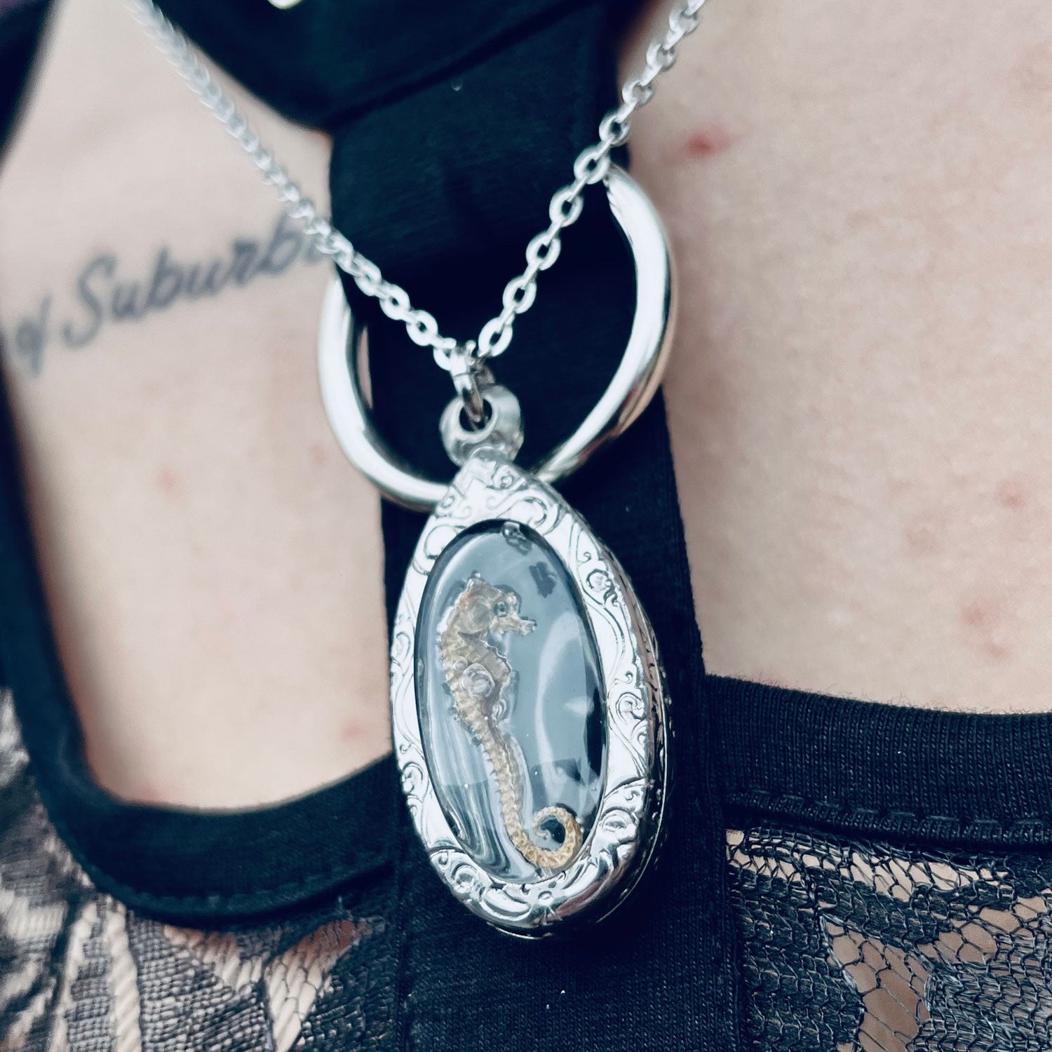 Brooding Seahorse Genuine Specimen Necklace