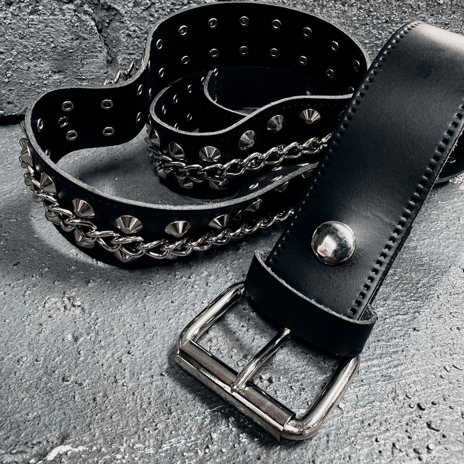Avernus Studded Leather Belt