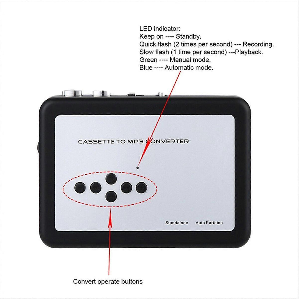 CASSETTE PLAYER: Portable Bluetooth 231 MP3 Converter