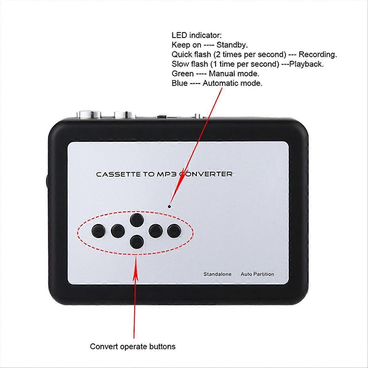 CASSETTE PLAYER: Portable Bluetooth 231 MP3 Converter