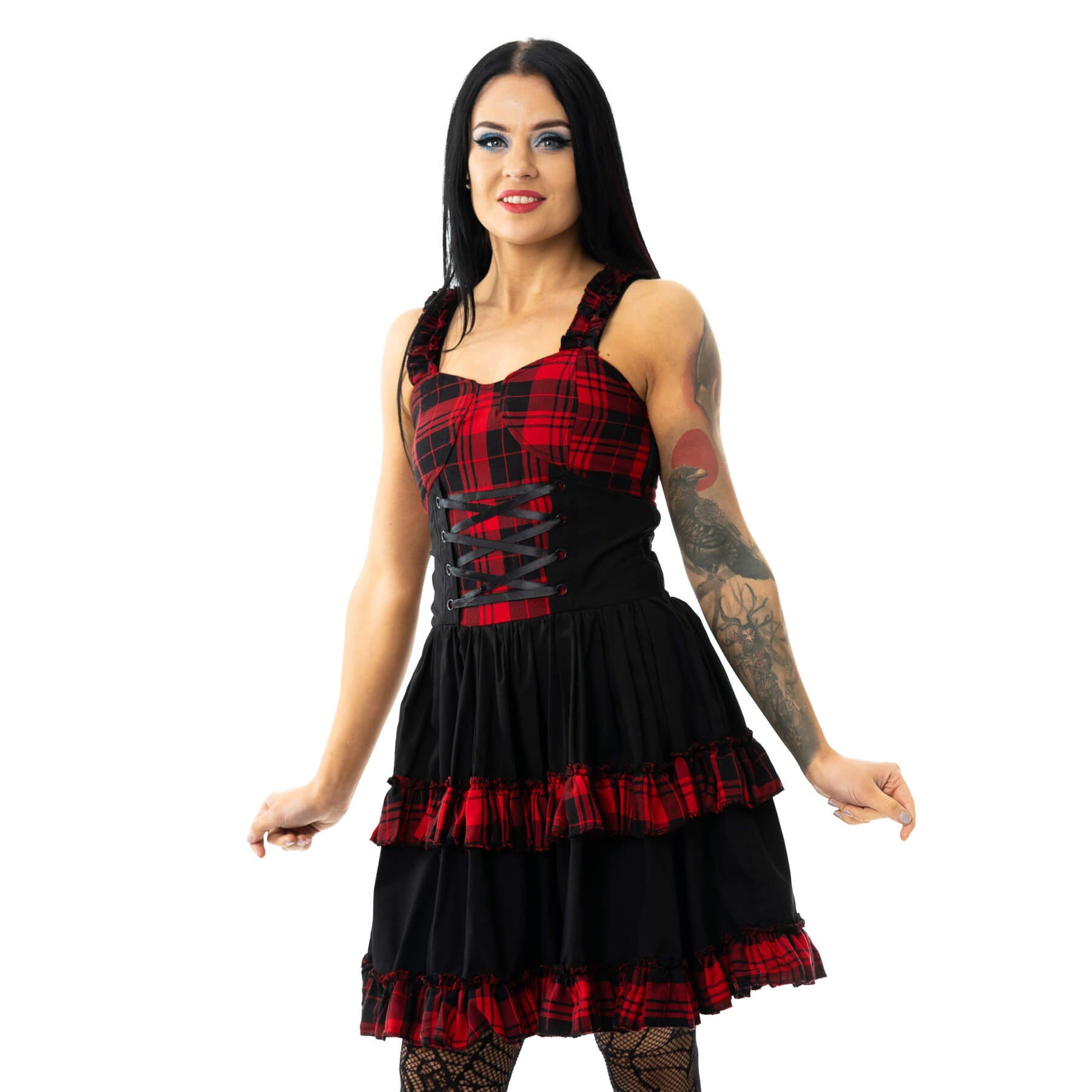 Parisa Red Tartan Dress