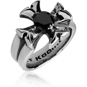 Irononix Cross Ring Stainless Steel
