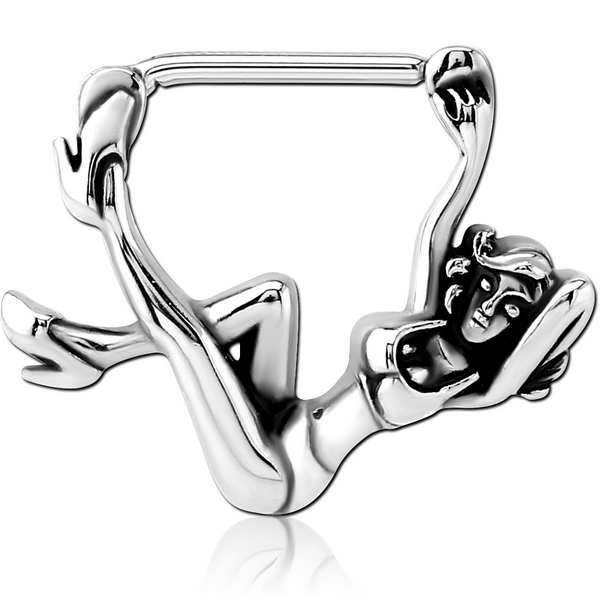 Nipple Bar Tit-a-lay-tah Hinged Clicker Surgical Steel