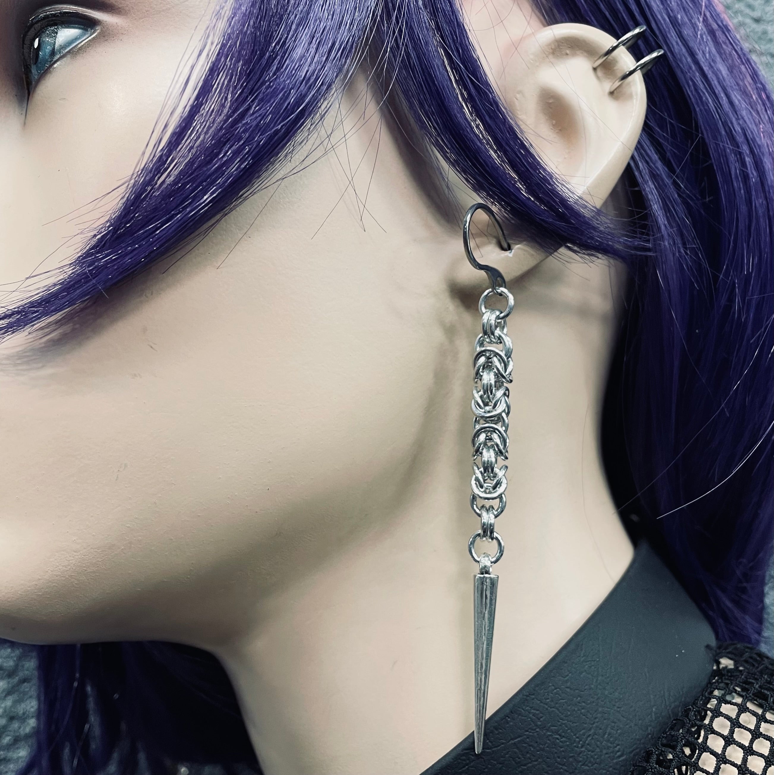Lightning Bolt Spike Earrings