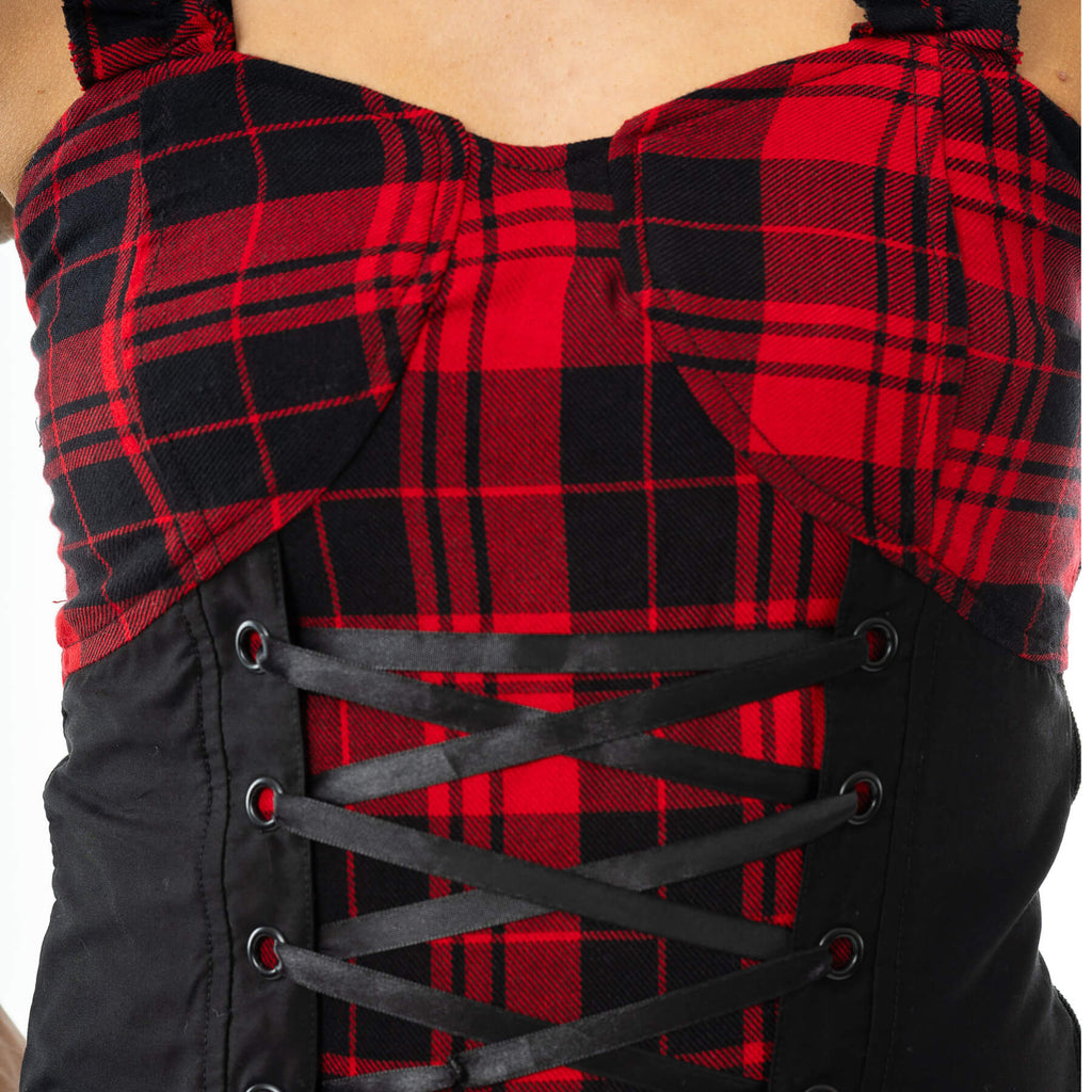 Parisa Red Tartan Dress