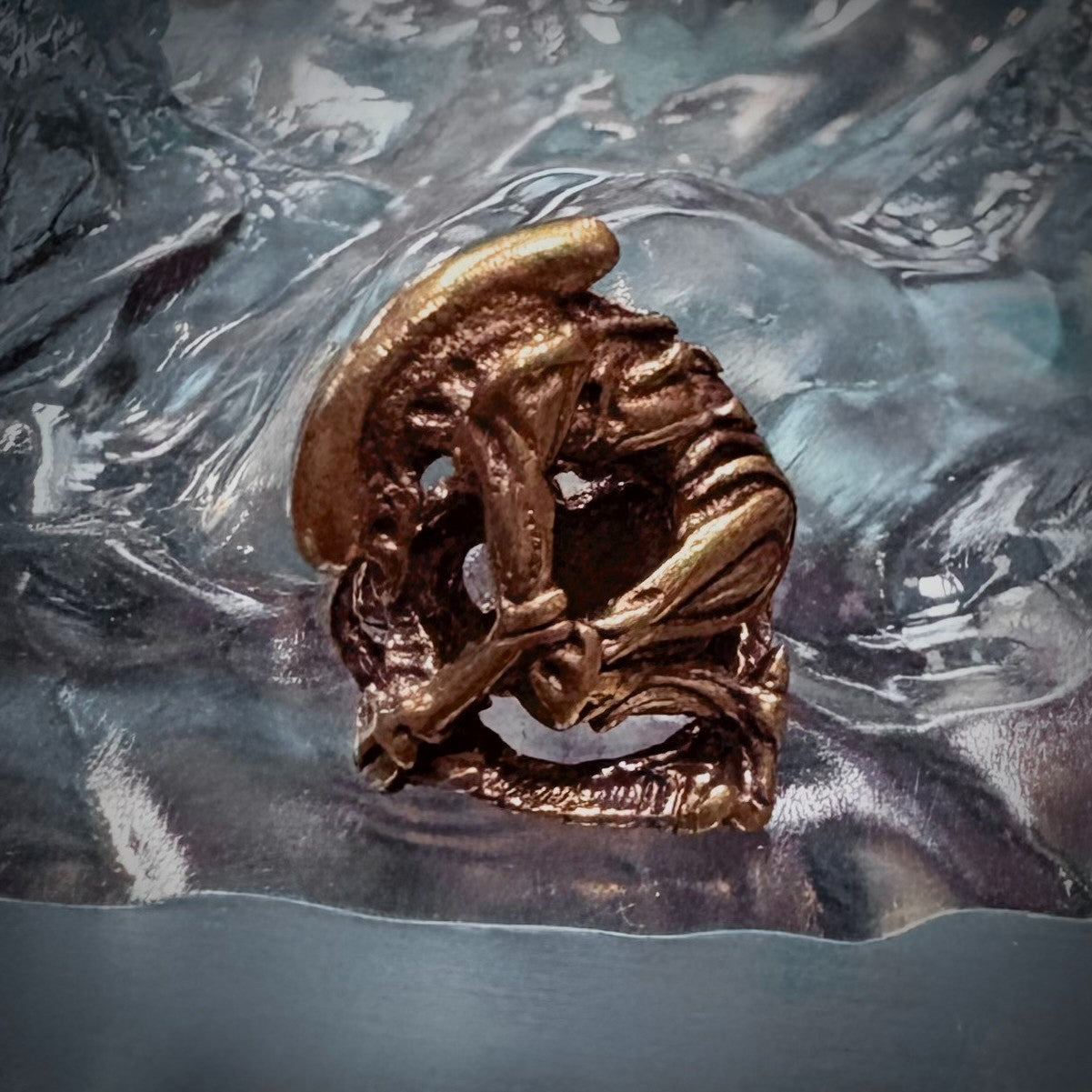 Brass Alien Xenomorph Teeny Tiny Figurine