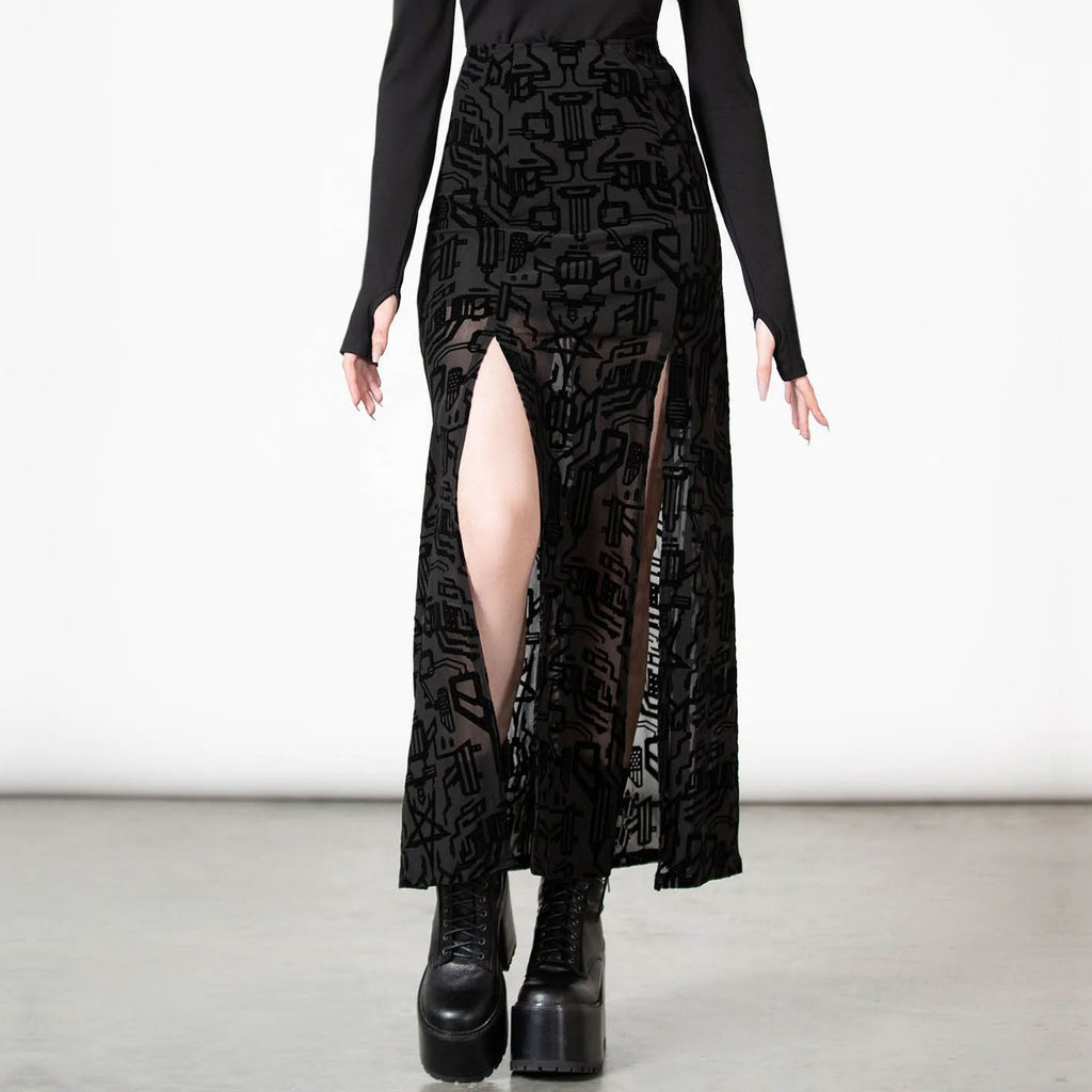 Charged Split Maxi Skirt