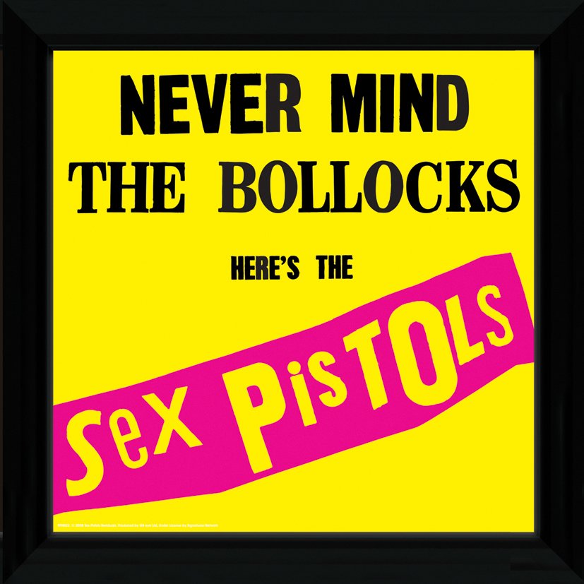 SEX PISTOLS Never Mind the Bollocks Framed Album Cover