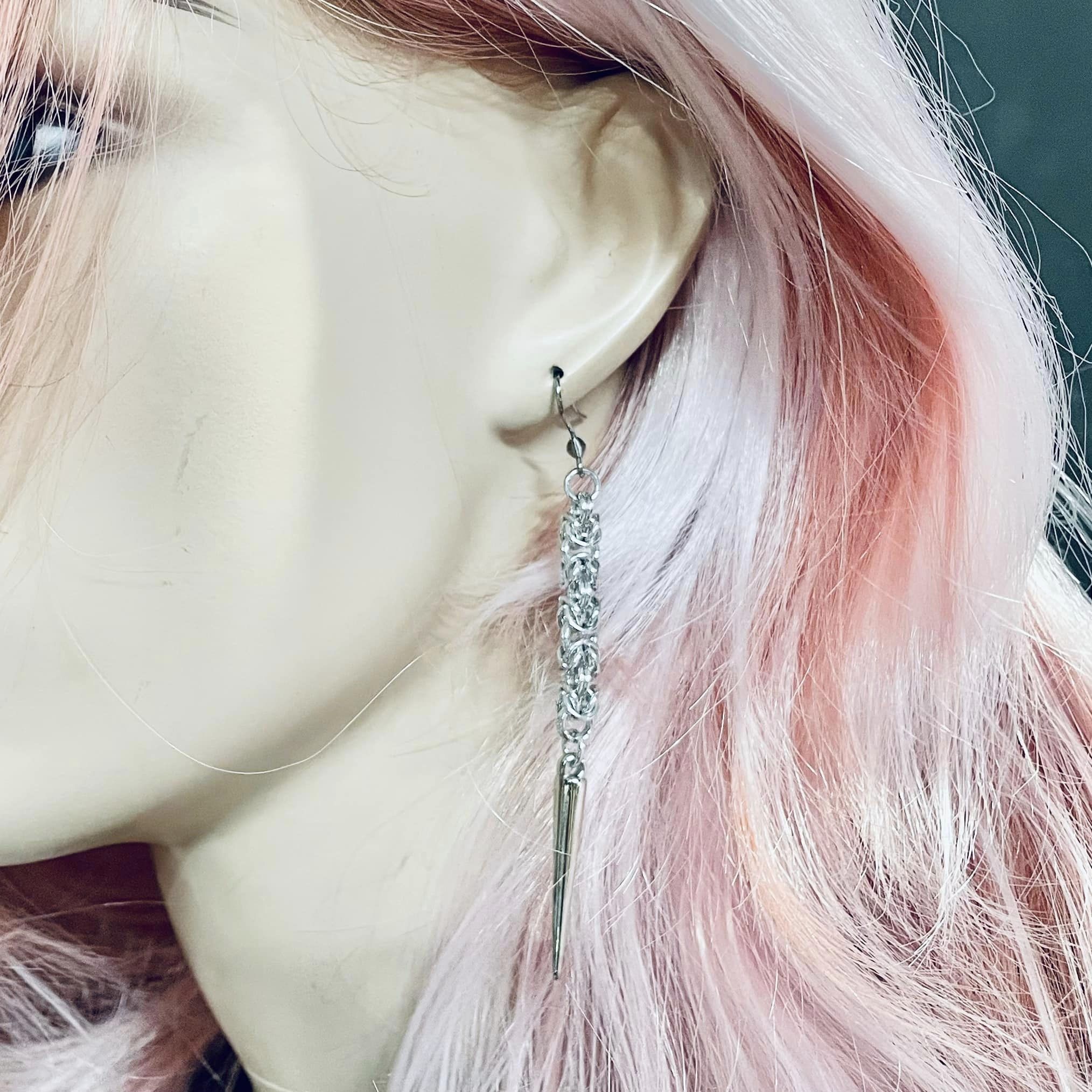 Lightning Bolt Spike Earrings