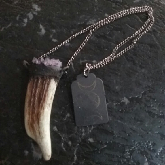 Crystalised Antler Necklace