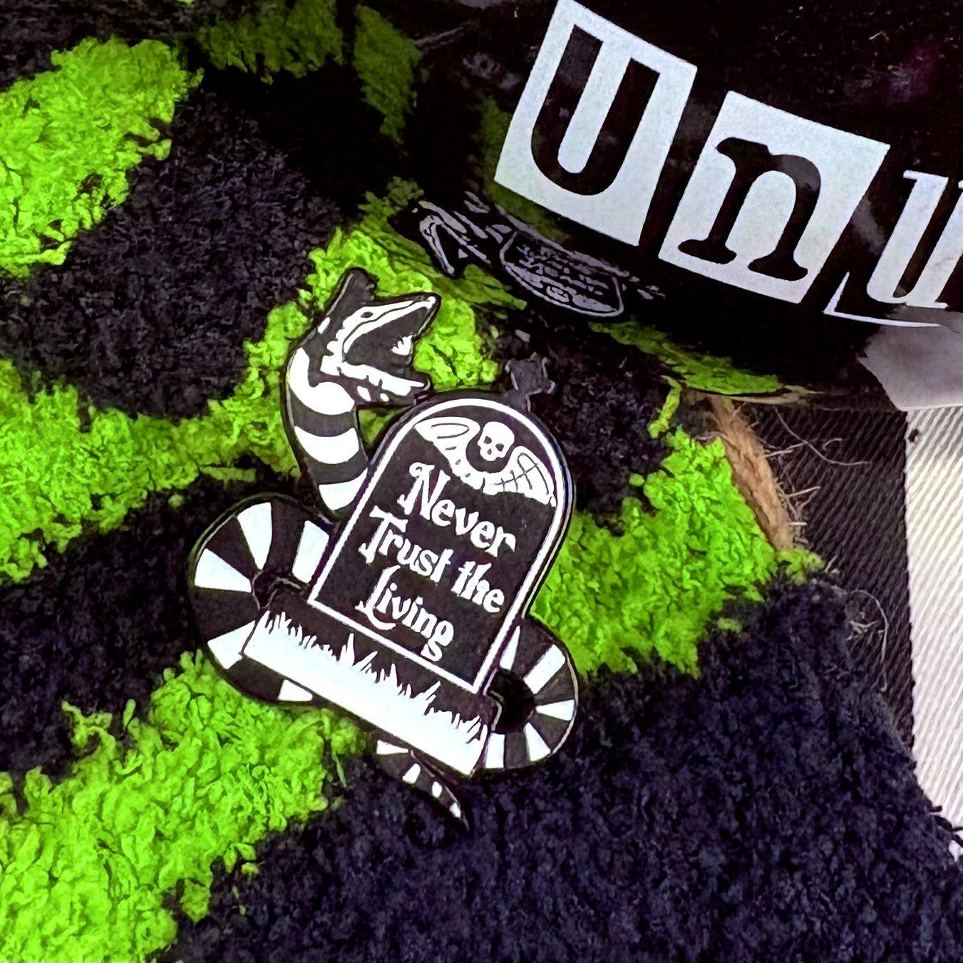 Never Trust the Living Enamel Pin