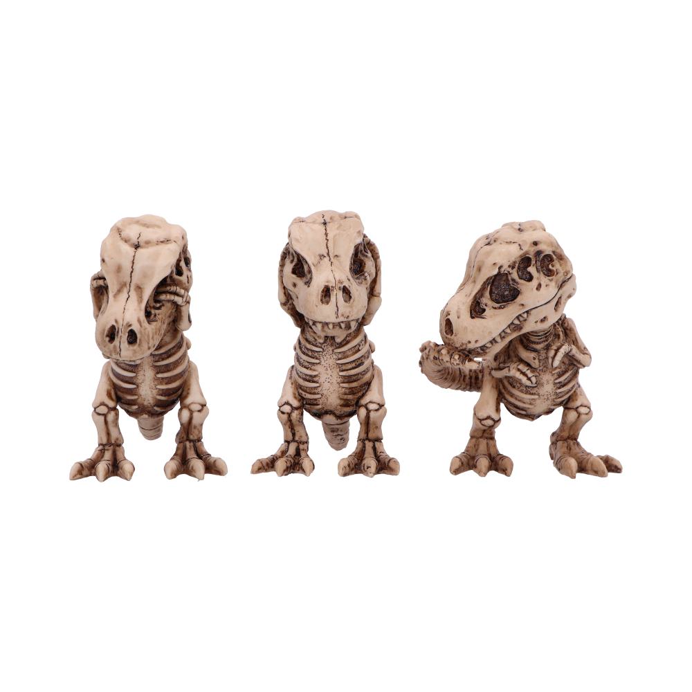 Three Wise Tyrannosaurus Rex Skeleton Figures