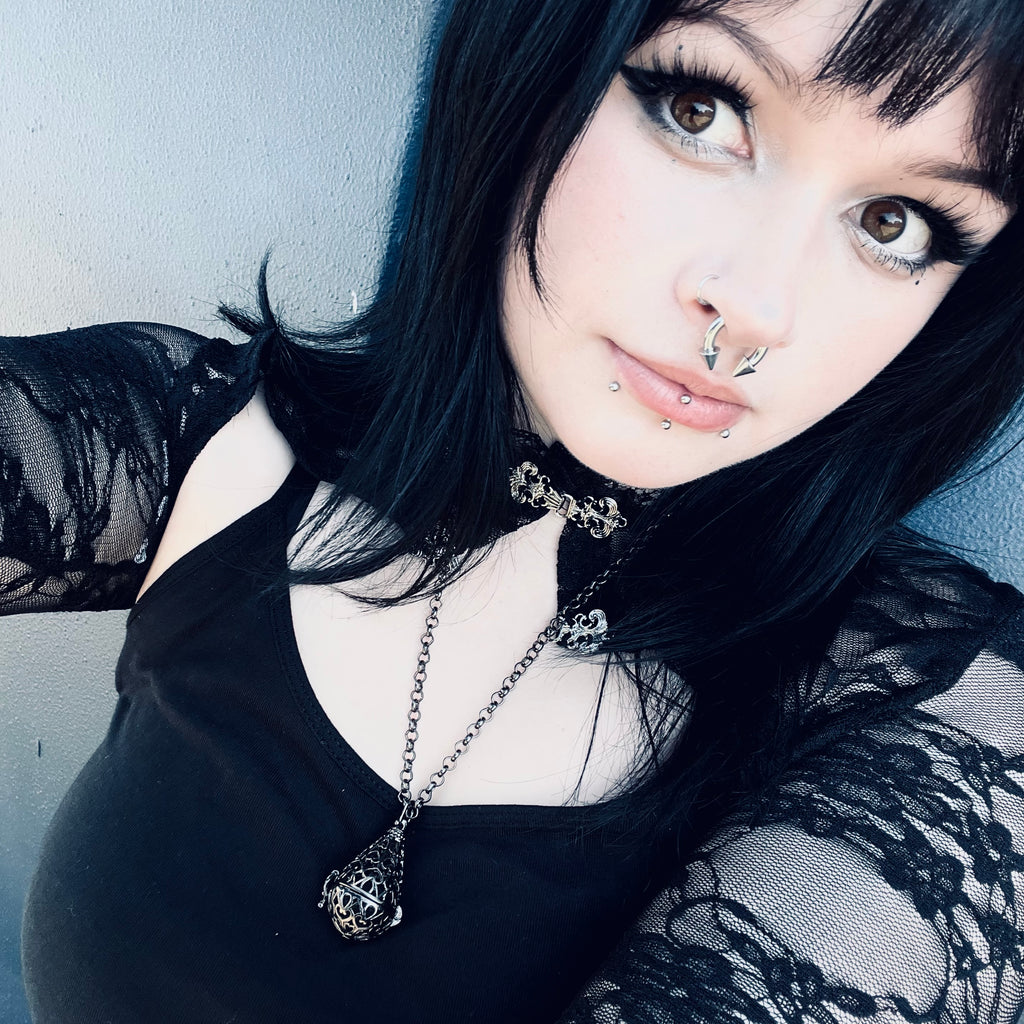 Perfume Lava Cage Necklace